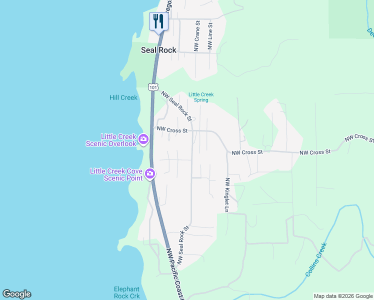 map of restaurants, bars, coffee shops, grocery stores, and more near 9230-9234 NW Seal Rock St in Lincoln