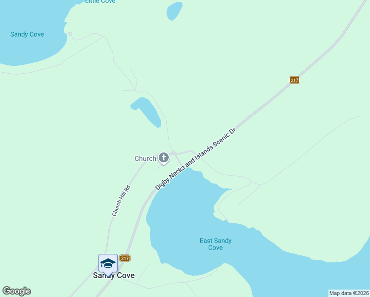 map of restaurants, bars, coffee shops, grocery stores, and more near 387 Church Hill Road in Digby