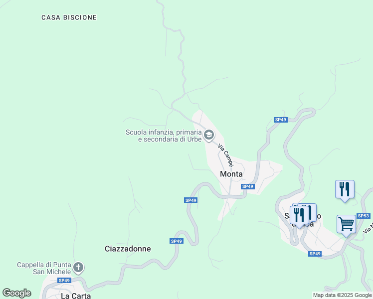 map of restaurants, bars, coffee shops, grocery stores, and more near 10 Via Quai in Provincia di Savona