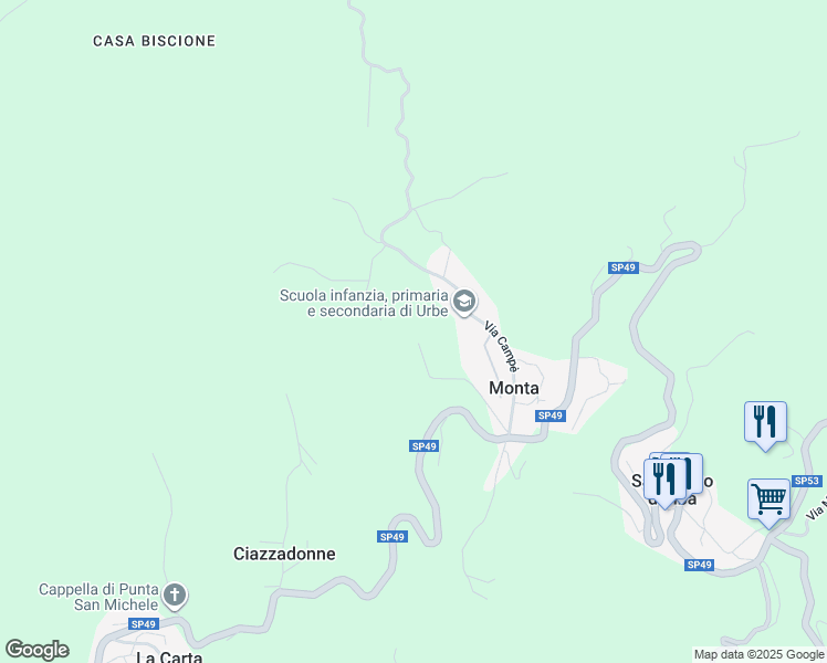 map of restaurants, bars, coffee shops, grocery stores, and more near 10 Via Quai in Provincia di Savona