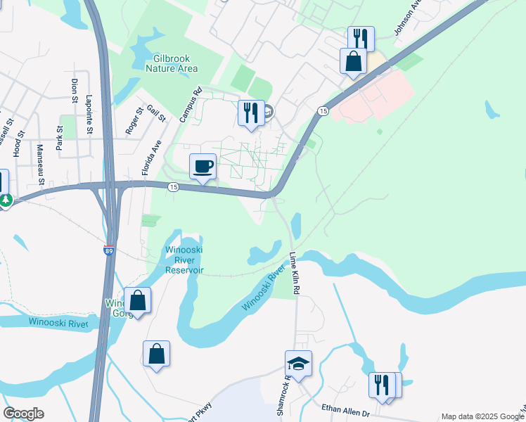 map of restaurants, bars, coffee shops, grocery stores, and more near 70 Observatory Lane in Colchester