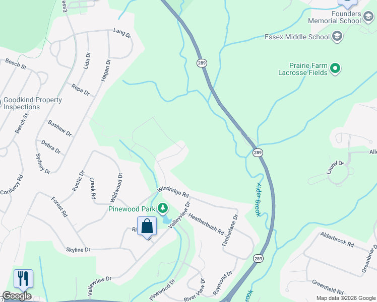 map of restaurants, bars, coffee shops, grocery stores, and more near 72 Stonebrook Circle in Essex