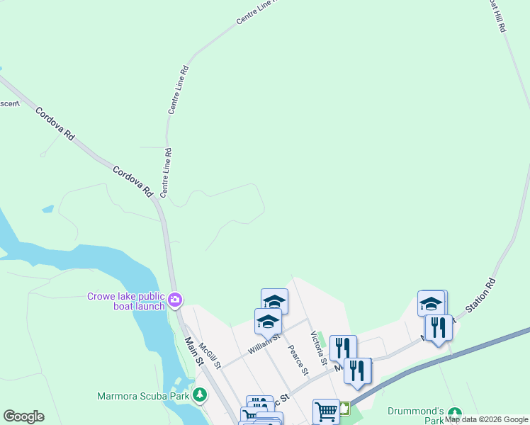 map of restaurants, bars, coffee shops, grocery stores, and more near 136 Glen Ridge Road in MARM