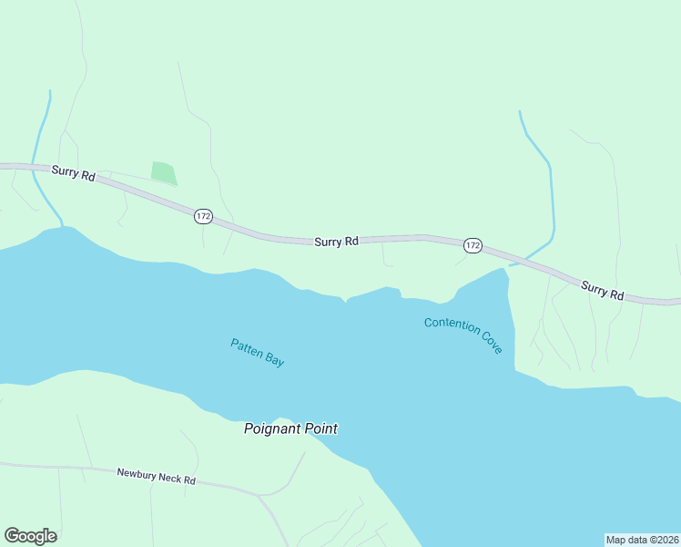 map of restaurants, bars, coffee shops, grocery stores, and more near 992 Surry Road in Surry