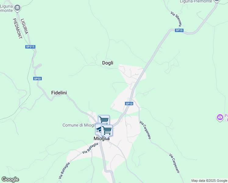 map of restaurants, bars, coffee shops, grocery stores, and more near 6 Via Carli in Mioglia