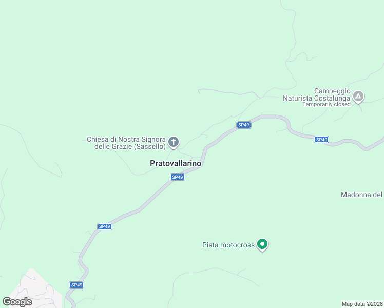 map of restaurants, bars, coffee shops, grocery stores, and more near 20 SP49 in Pratovallarino