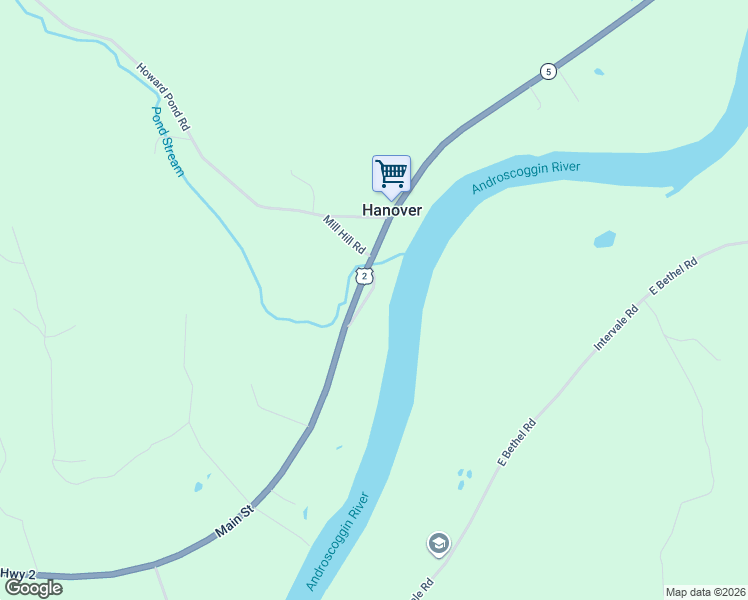 map of restaurants, bars, coffee shops, grocery stores, and more near 21 Ferry Road in Hanover