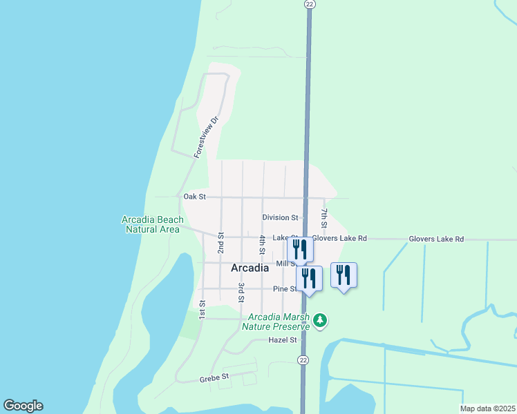 map of restaurants, bars, coffee shops, grocery stores, and more near 17350 4th Street in Arcadia