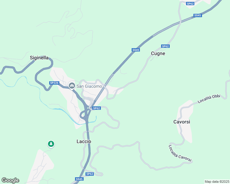 map of restaurants, bars, coffee shops, grocery stores, and more near 13 Località Gaietta in Laccio