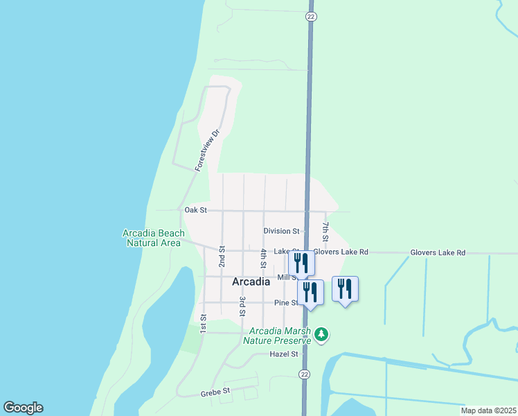 map of restaurants, bars, coffee shops, grocery stores, and more near 17350 4th Street in Arcadia