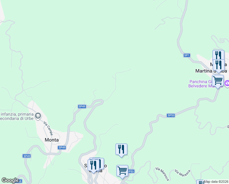 map of restaurants, bars, coffee shops, grocery stores, and more near 1 Via Chiavarino in Provincia di Savona