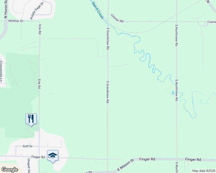map of restaurants, bars, coffee shops, grocery stores, and more near 365 South Grandview Road in Green Bay