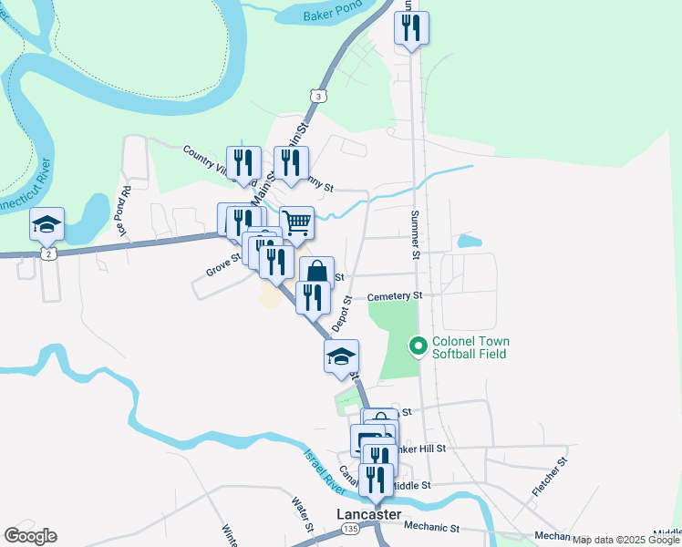 map of restaurants, bars, coffee shops, grocery stores, and more near 6 Foss Place in Lancaster