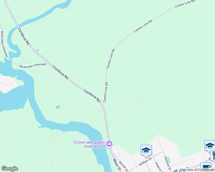 map of restaurants, bars, coffee shops, grocery stores, and more near 50 Centre Line Road in Marmora