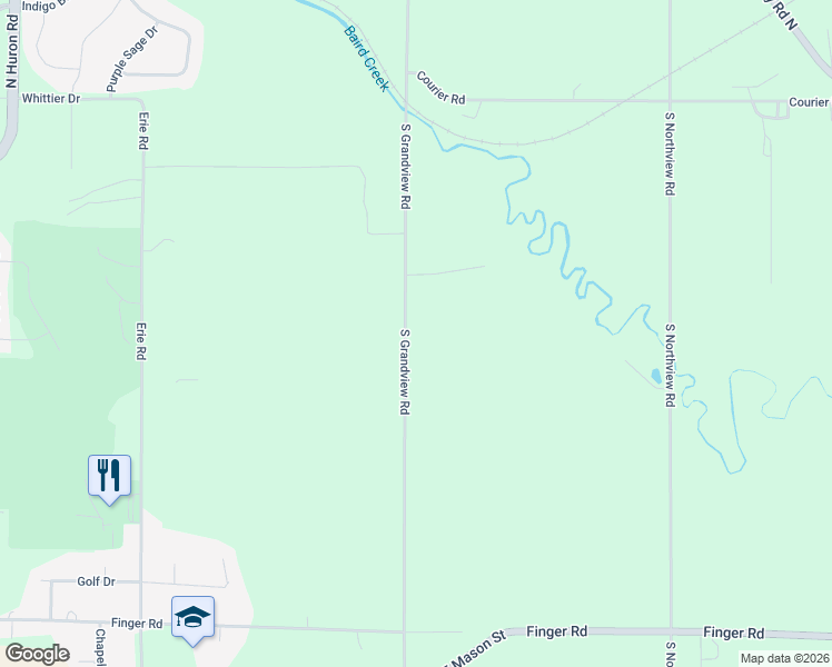 map of restaurants, bars, coffee shops, grocery stores, and more near 463 South Grandview Road in Green Bay