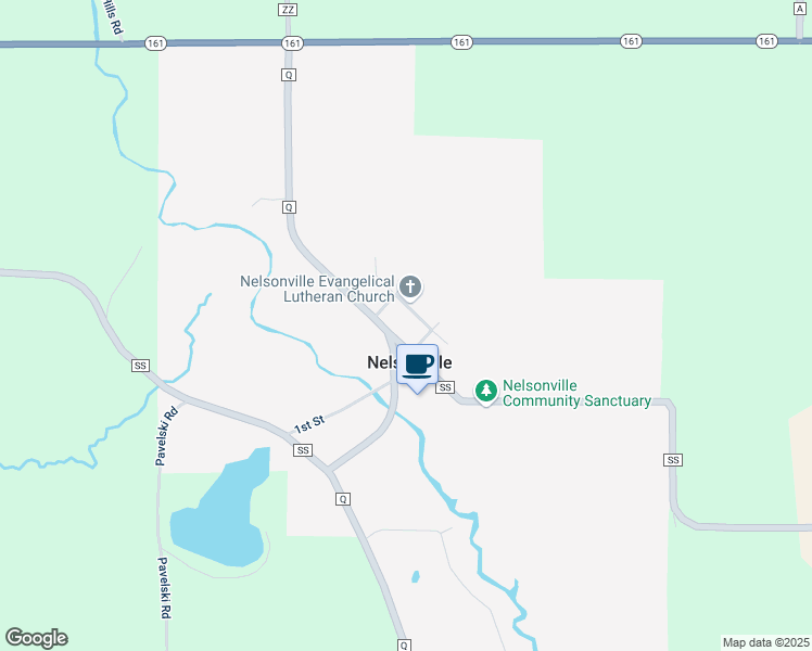 map of restaurants, bars, coffee shops, grocery stores, and more near in Nelsonville