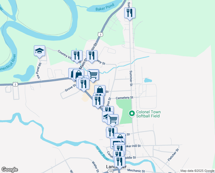 map of restaurants, bars, coffee shops, grocery stores, and more near 6 Foss Place in Lancaster