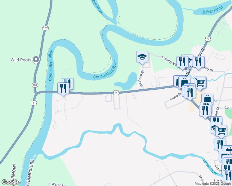 map of restaurants, bars, coffee shops, grocery stores, and more near 51 Bridge Street in Lancaster