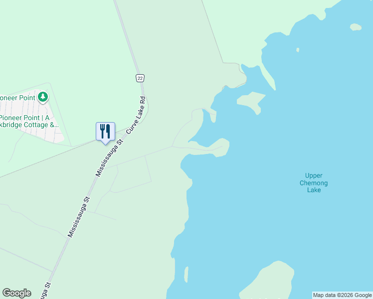 map of restaurants, bars, coffee shops, grocery stores, and more near Rollies Point Road in Coe Hill