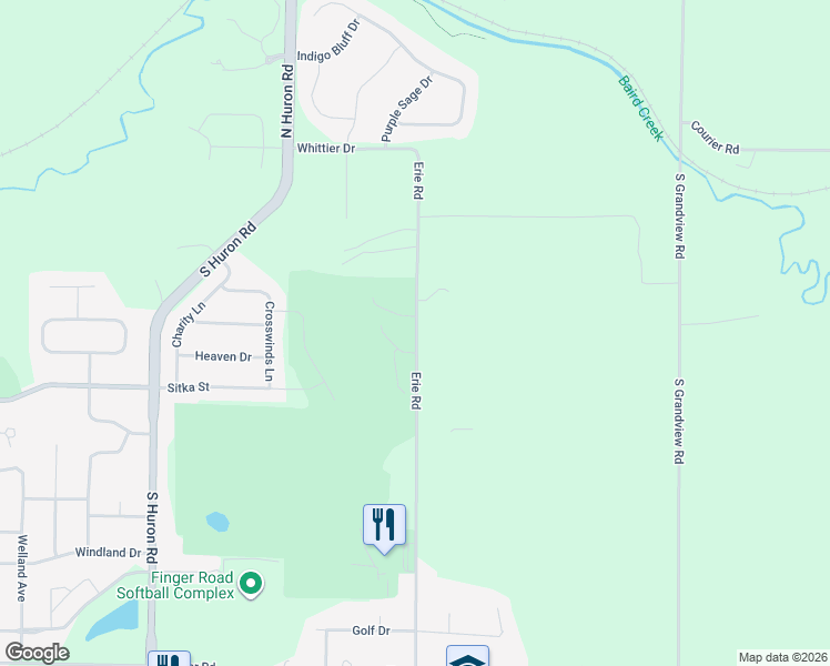 map of restaurants, bars, coffee shops, grocery stores, and more near 311 Erie Road in Green Bay