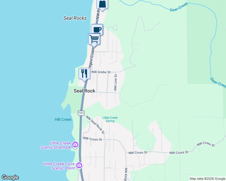 map of restaurants, bars, coffee shops, grocery stores, and more near 10006-10298 NW Line St in Lincoln