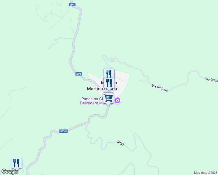 map of restaurants, bars, coffee shops, grocery stores, and more near 8 Piazza San Giacomo in Martina