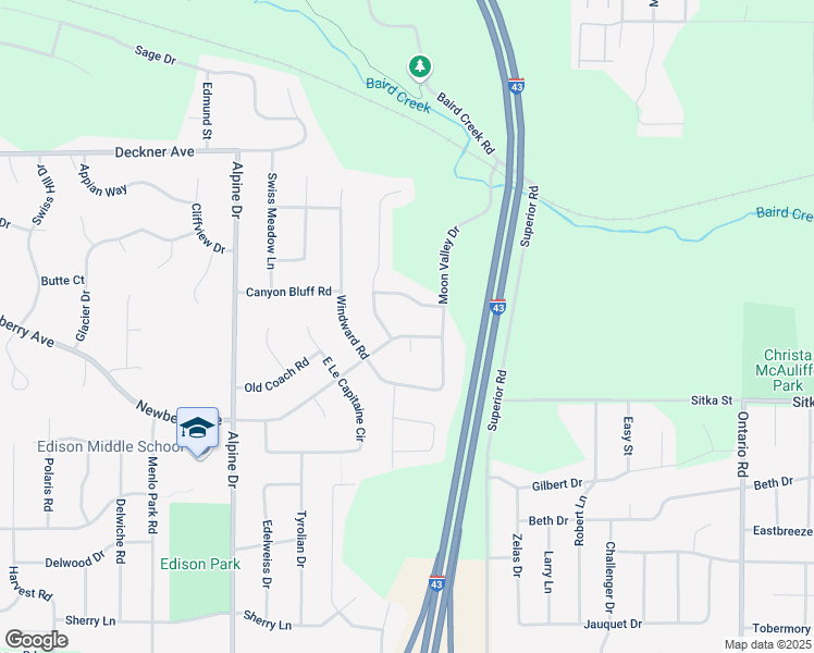 map of restaurants, bars, coffee shops, grocery stores, and more near 2847 Newberry Avenue in Green Bay