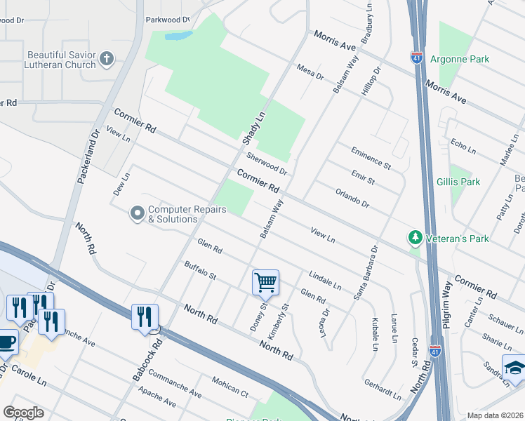 map of restaurants, bars, coffee shops, grocery stores, and more near 1481 View Lane in Ashwaubenon