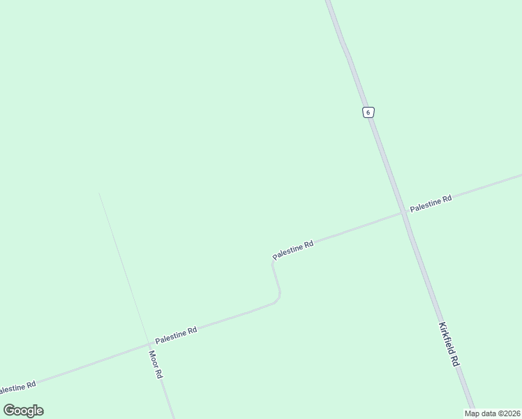 map of restaurants, bars, coffee shops, grocery stores, and more near Palestine Road in Kawartha Lakes