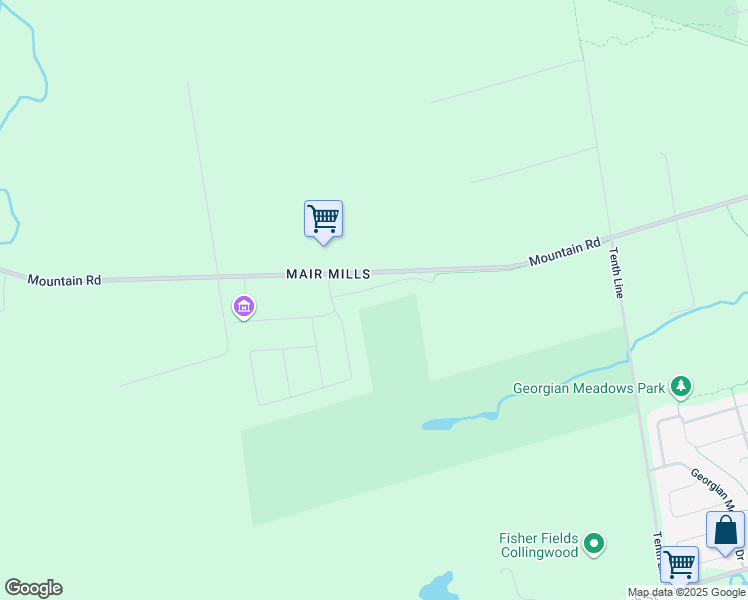 map of restaurants, bars, coffee shops, grocery stores, and more near 24 Thomas Drive in Collingwood