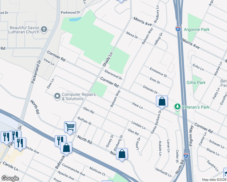 map of restaurants, bars, coffee shops, grocery stores, and more near 1481 View Lane in Ashwaubenon