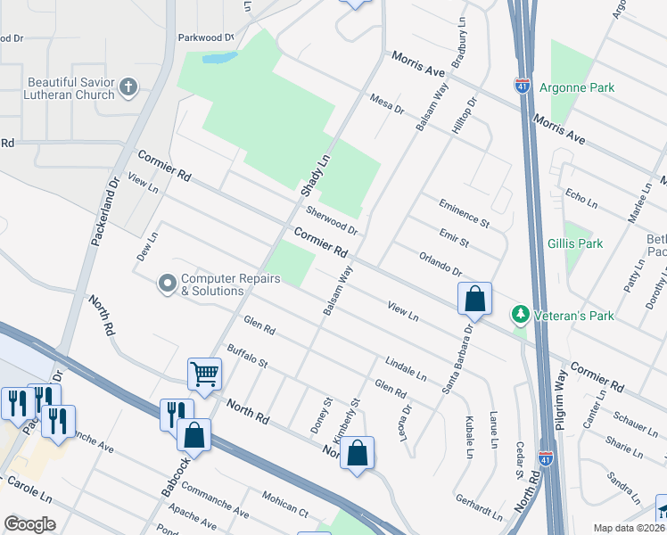 map of restaurants, bars, coffee shops, grocery stores, and more near 1481 View Lane in Ashwaubenon