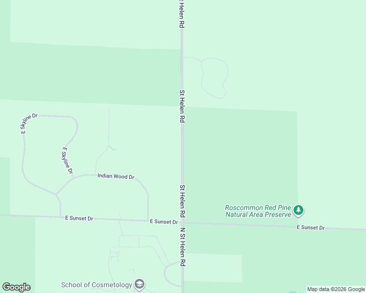 map of restaurants, bars, coffee shops, grocery stores, and more near Saint Helen Road in Roscommon
