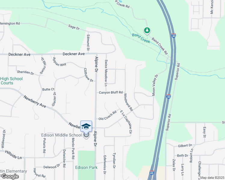map of restaurants, bars, coffee shops, grocery stores, and more near 247 Falcon Hill Way in Green Bay