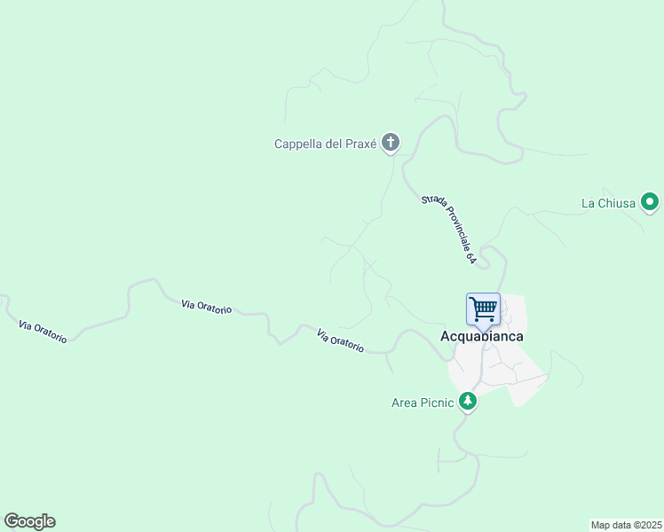 map of restaurants, bars, coffee shops, grocery stores, and more near 20 Via Piani di Acquabianca in Acquabianca