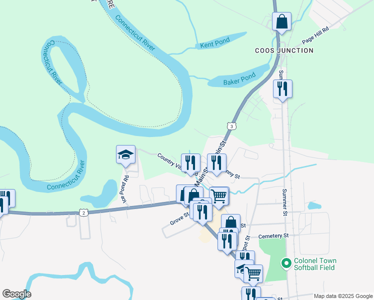 map of restaurants, bars, coffee shops, grocery stores, and more near 278 North Main Street in Lancaster