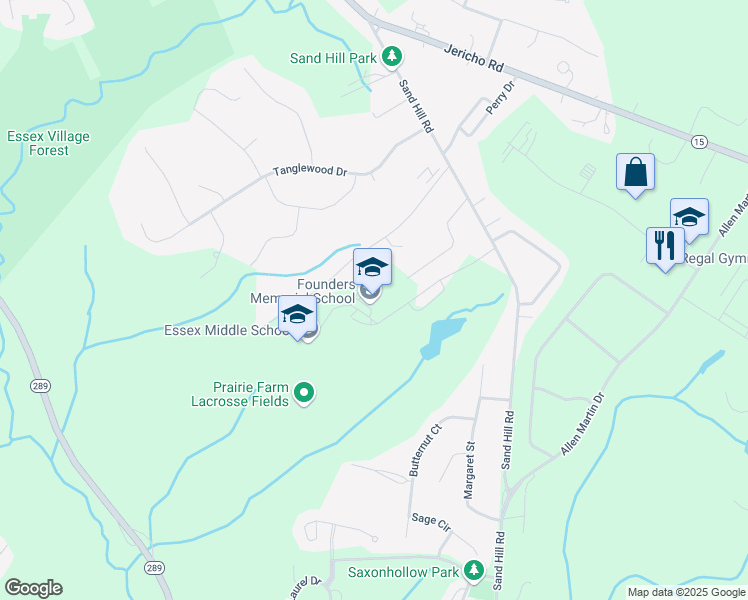 map of restaurants, bars, coffee shops, grocery stores, and more near 33 Founders Road in Essex