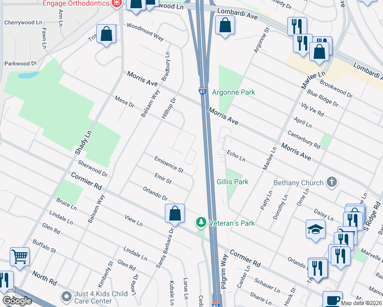 map of restaurants, bars, coffee shops, grocery stores, and more near 1361 Mesa Drive in Green Bay