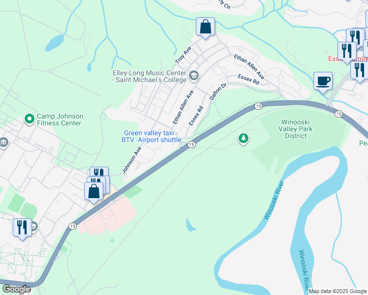 map of restaurants, bars, coffee shops, grocery stores, and more near in Colchester