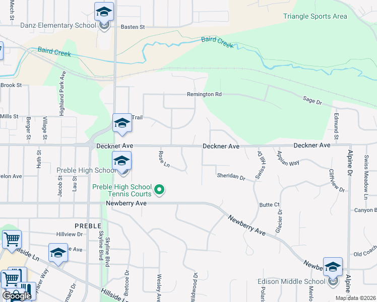 map of restaurants, bars, coffee shops, grocery stores, and more near 2428 Deckner Avenue in Green Bay