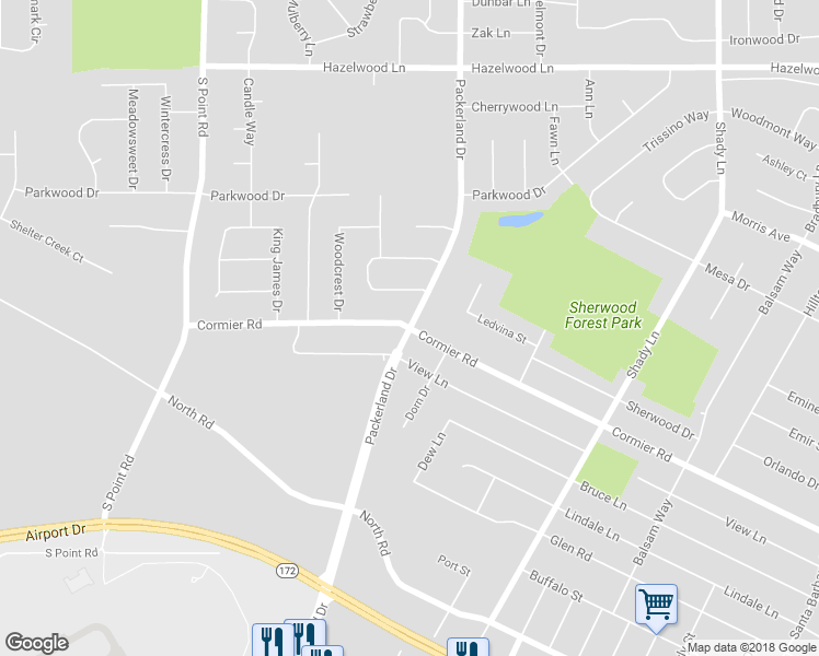 map of restaurants, bars, coffee shops, grocery stores, and more near 2194 Packerland Drive in Green Bay