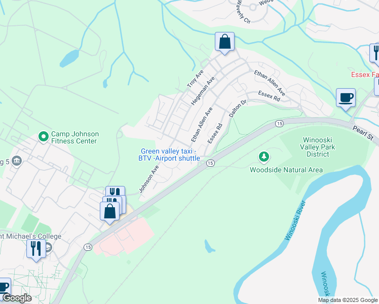 map of restaurants, bars, coffee shops, grocery stores, and more near 83 Barnes Avenue in Colchester