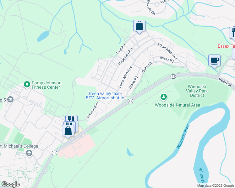 map of restaurants, bars, coffee shops, grocery stores, and more near 83 Barnes Avenue in Colchester