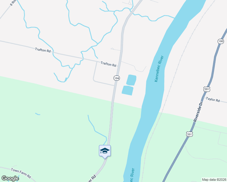 map of restaurants, bars, coffee shops, grocery stores, and more near 981 West River Road in Augusta