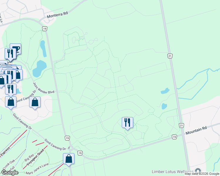 map of restaurants, bars, coffee shops, grocery stores, and more near 125 Stoneleigh Drive in Grey County