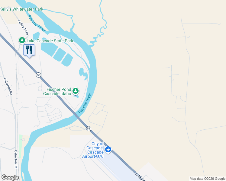 map of restaurants, bars, coffee shops, grocery stores, and more near in Cascade