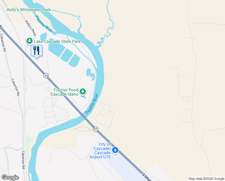 map of restaurants, bars, coffee shops, grocery stores, and more near in Cascade