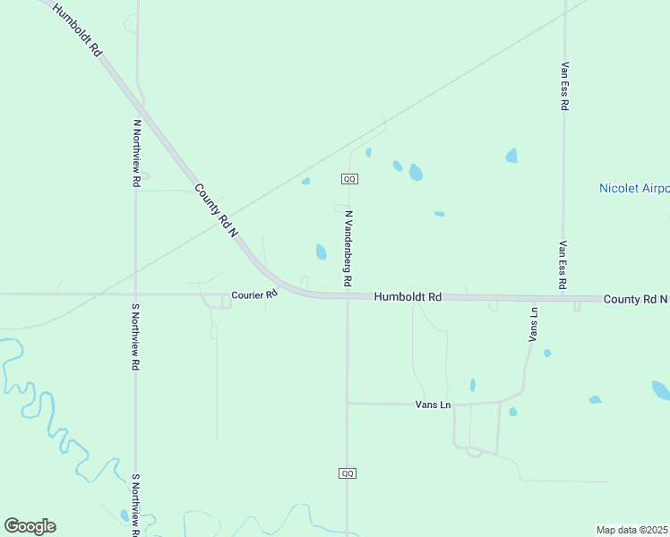 map of restaurants, bars, coffee shops, grocery stores, and more near 135 North Vandenberg Road in Green Bay