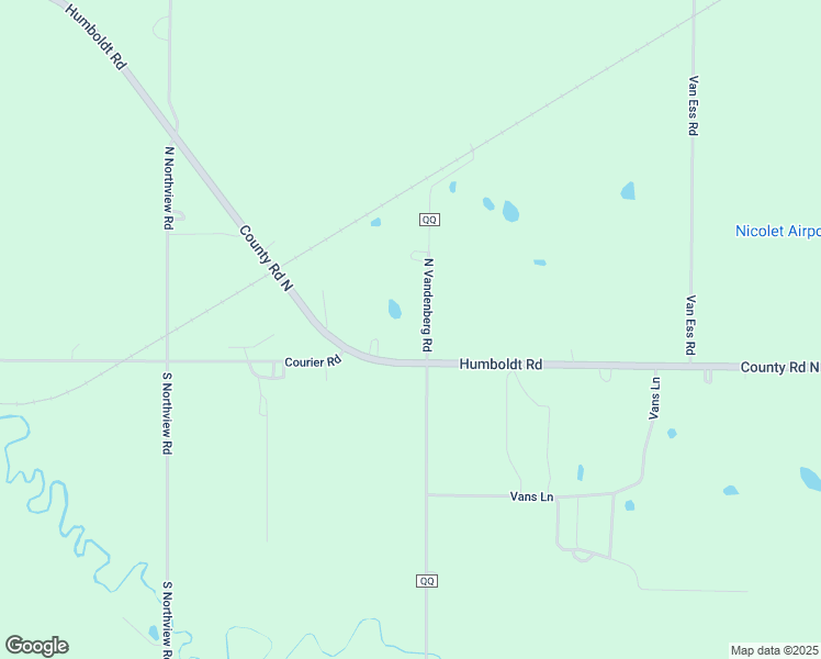 map of restaurants, bars, coffee shops, grocery stores, and more near 135 North Vandenberg Road in Green Bay