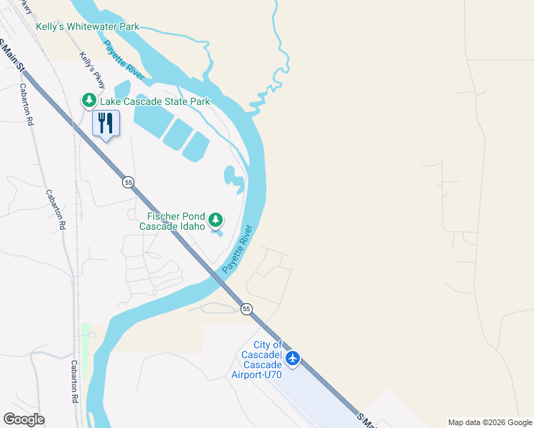 map of restaurants, bars, coffee shops, grocery stores, and more near in Cascade